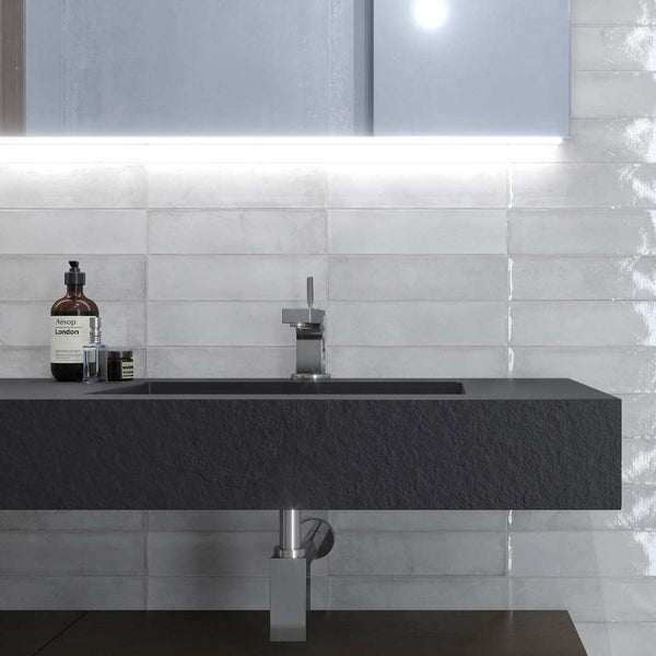 Avila 3" x 12" White Ceramic Glossy Tile