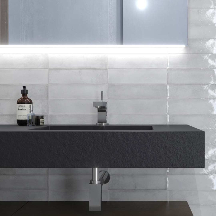 Avila 3"x12" White Ceramic Glossy Tile