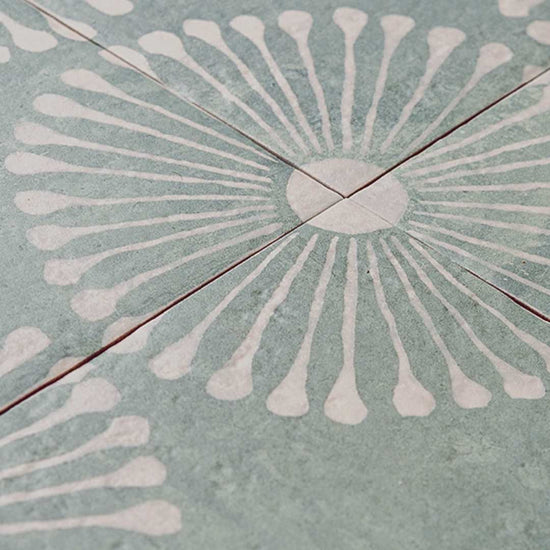 Amanecer 8" x 8" Satin Porcelain Patterned Floor & Wall Tile