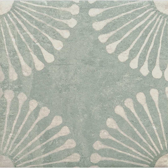 Amanecer 8" x 8" Satin Porcelain Patterned Floor & Wall Tile