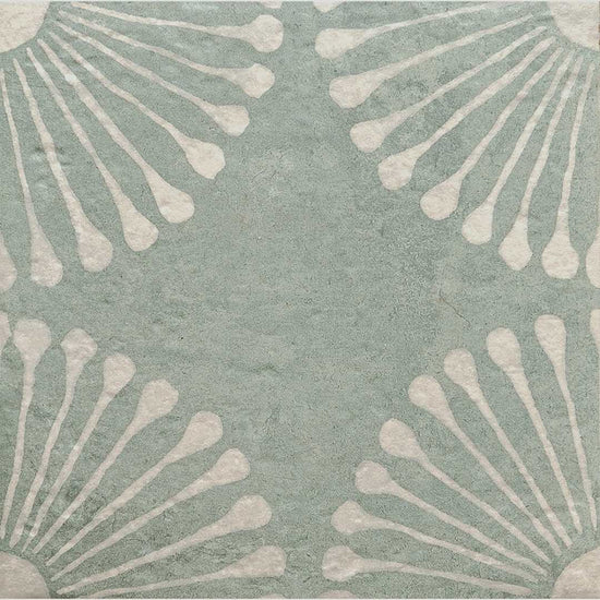 Amanecer 8" x 8" Satin Porcelain Patterned Floor & Wall Tile