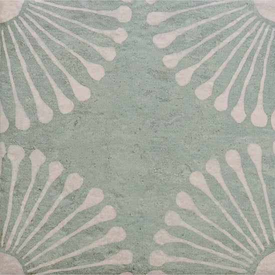 Amanecer 8" x 8" Satin Porcelain Patterned Floor & Wall Tile
