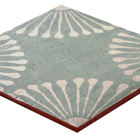 Amanecer 8" x 8" Satin Porcelain Patterned Floor & Wall Tile