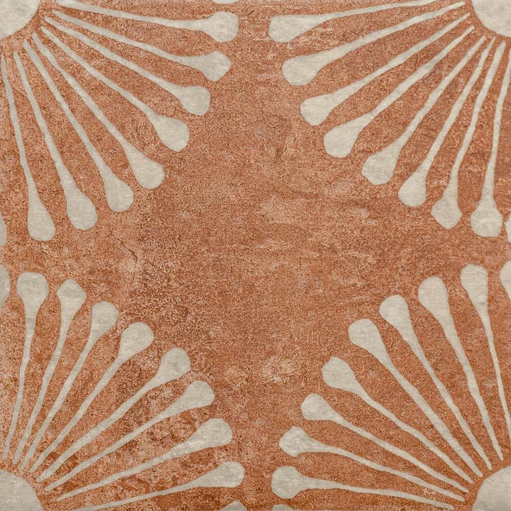 Amanecer 8" x 8" Satin Porcelain Patterned Floor & Wall Tile