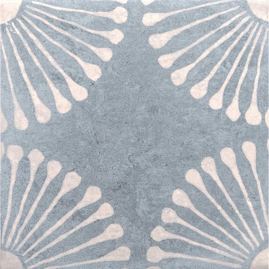 Amanecer 8" x 8" Satin Porcelain Patterned Floor & Wall Tile
