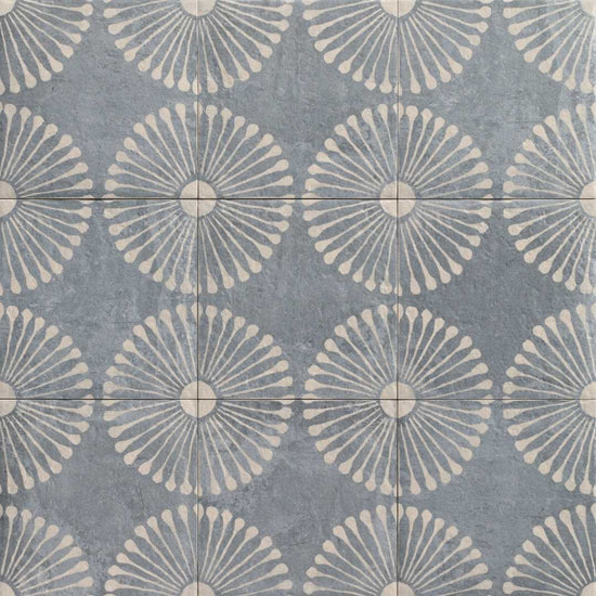 Amanecer 8" x 8" Satin Porcelain Patterned Floor & Wall Tile