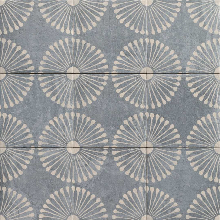 Amanecer 8" x 8" Satin Porcelain Patterned Floor & Wall Tile