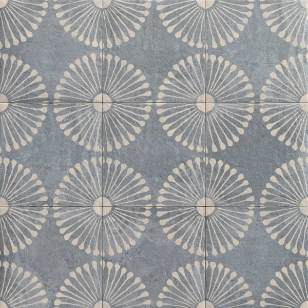 Amanecer 8" x 8" Azul Porcelain Satin Tile