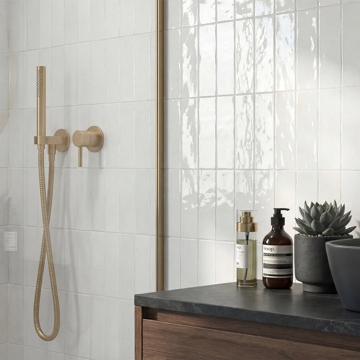 Zellige 2.5"x8" All White Ceramic Glossy Tile
