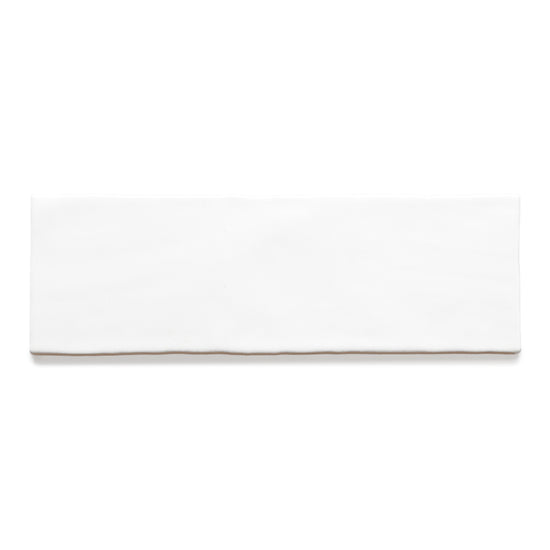 Zellige 2.5"x8" All White Ceramic Glossy Tile