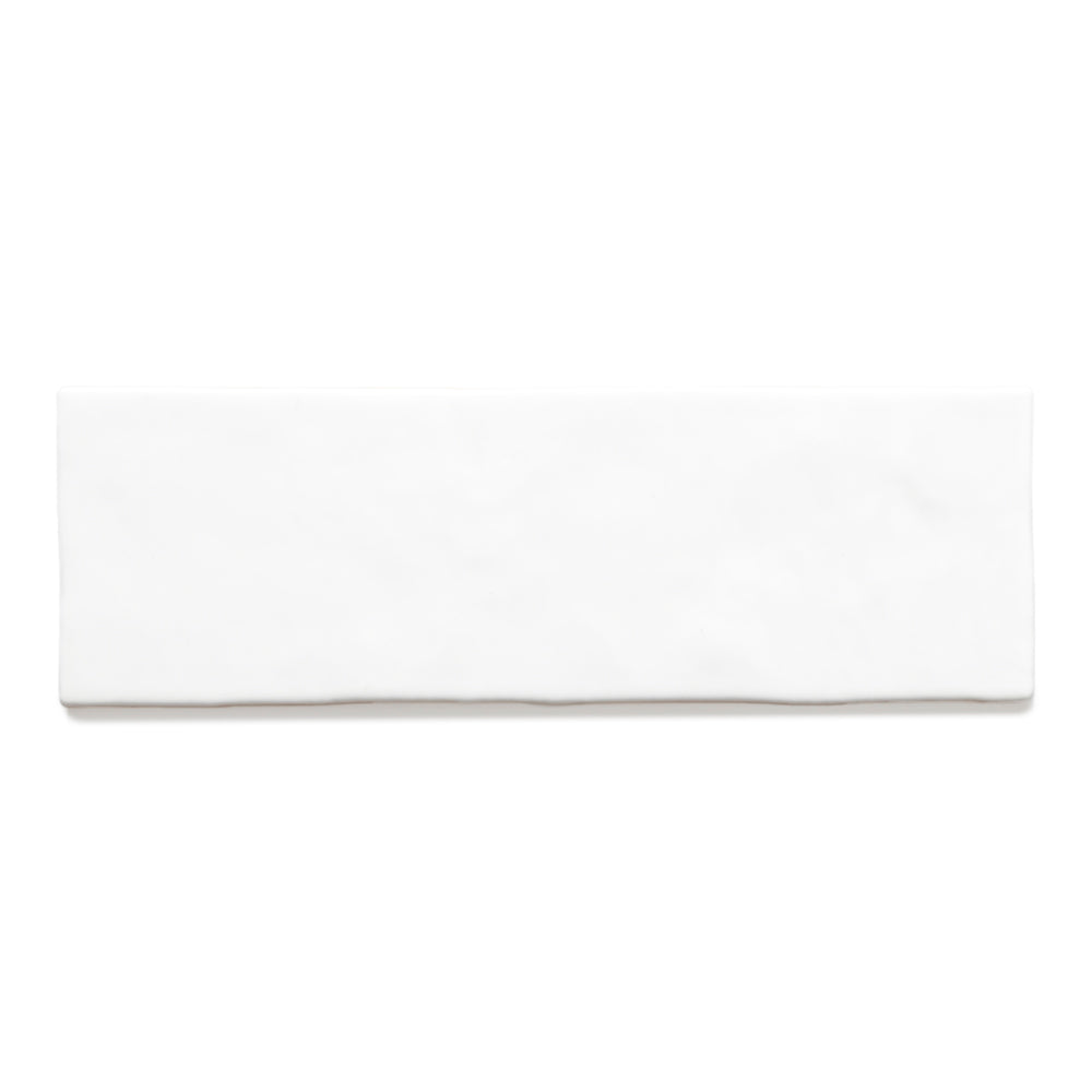 Zellige 2.5"x8" All White Ceramic Glossy Tile