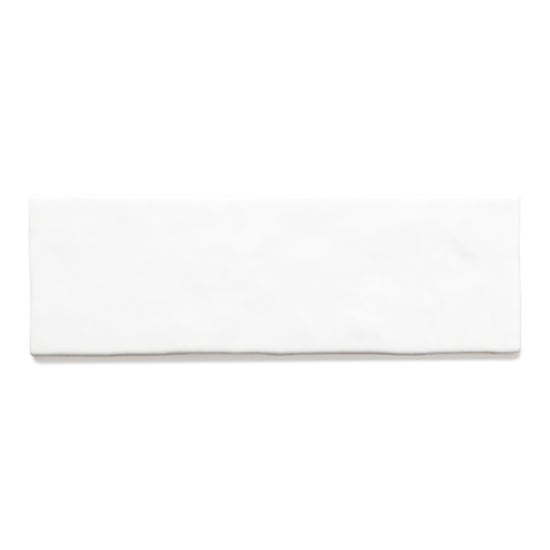 Zellige 2.5"x8" All White Ceramic Glossy Tile