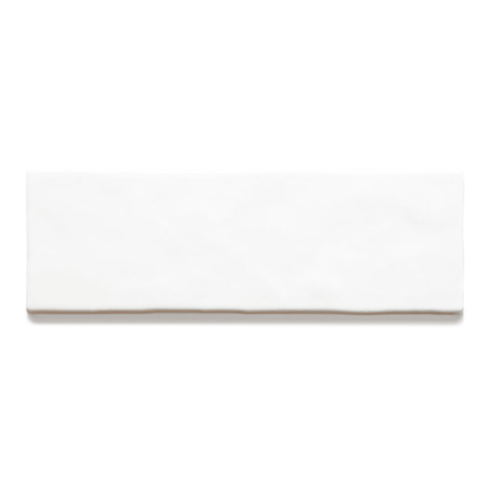 Zellige 2.5"x8" All White Ceramic Glossy Tile