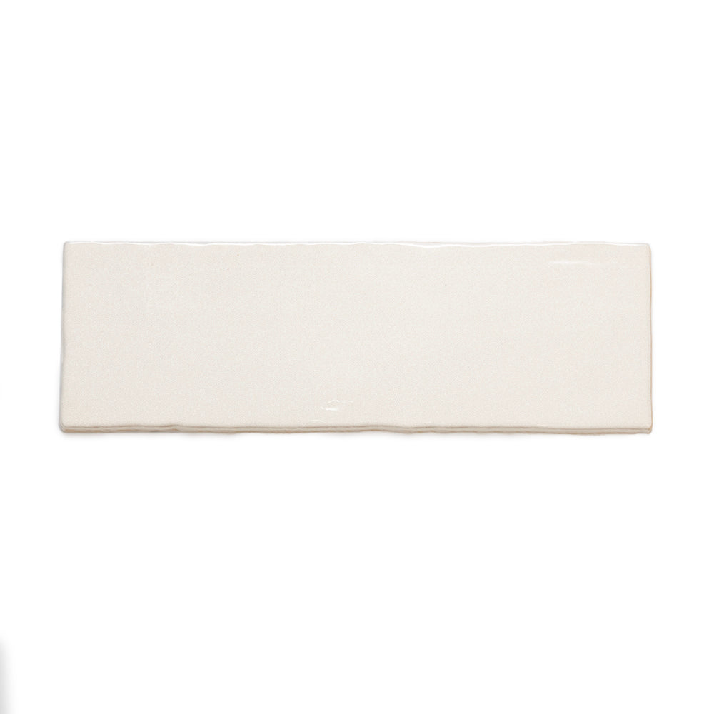 Zellige 2.5 "x 8" Blanco Ceramic Glossy Tile