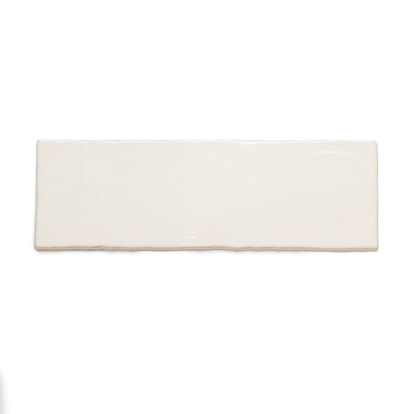Zellige 2.5 "x 8" Blanco Ceramic Glossy Tile