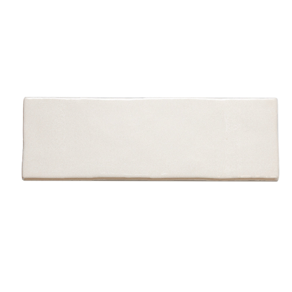 Zellige 2.5 "x 8" Blanco Ceramic Glossy Tile