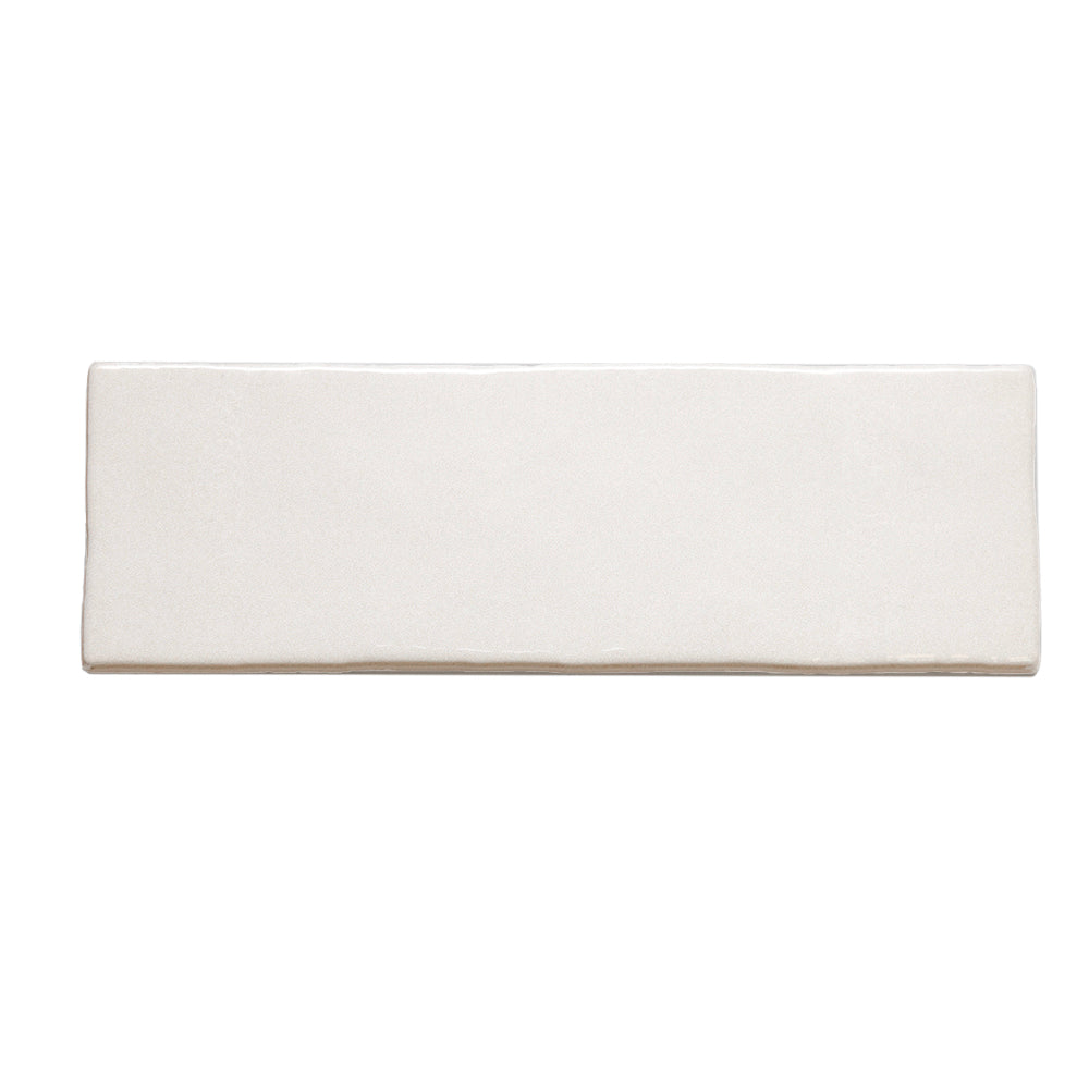 Zellige 2.5 "x 8" Blanco Ceramic Glossy Tile