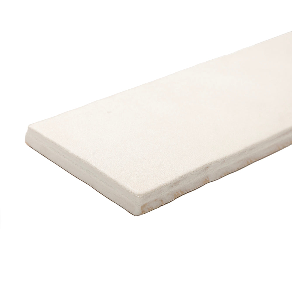 Zellige 2.5 "x 8" Blanco Ceramic Glossy Tile