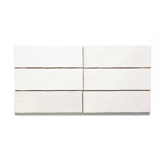 Zellige 2.5"x8" Light Ceramic Glossy Tile
