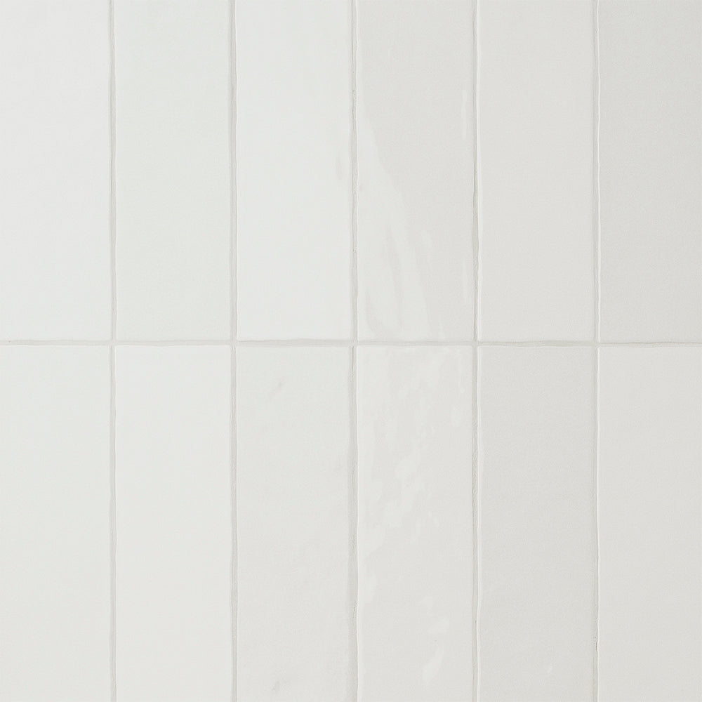 Zellige 2.5"x8" Light Ceramic Glossy Tile