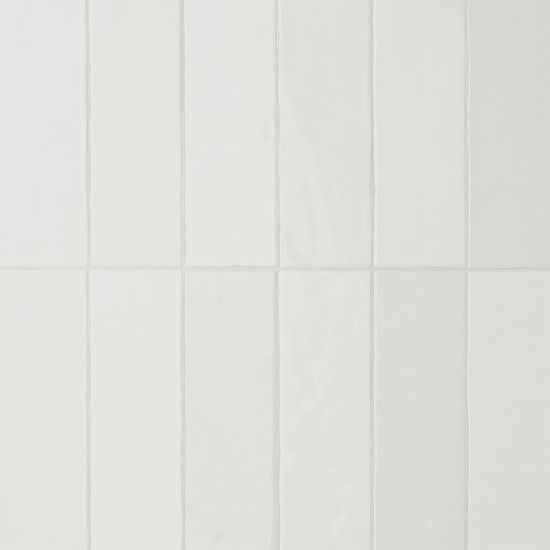 Zellige 2.5"x8" Light Ceramic Glossy Tile