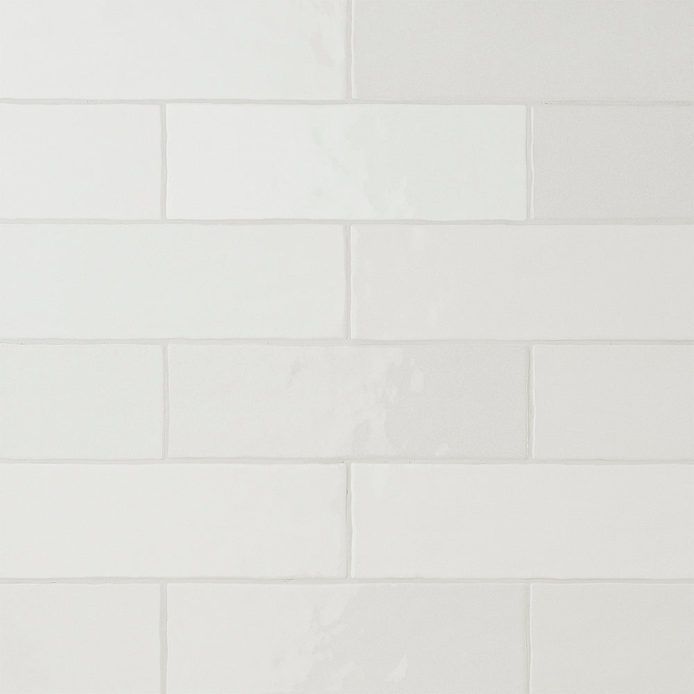 Zellige 2.5"x8" Light Ceramic Glossy Tile