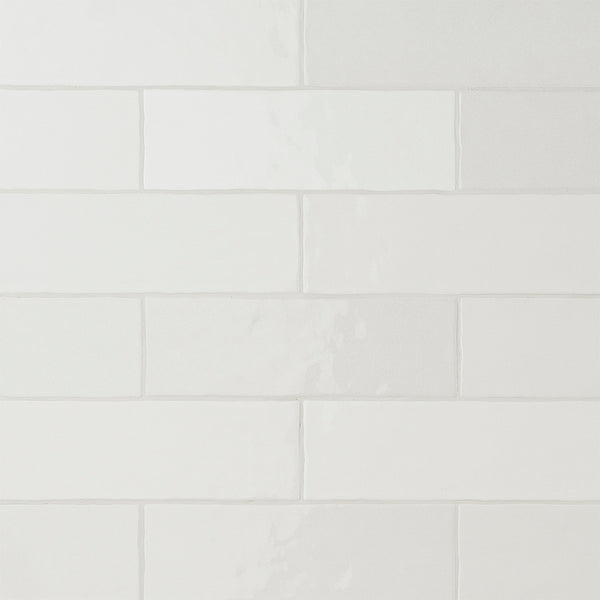 Zellige 2.5"x8" Light Ceramic Glossy Tile
