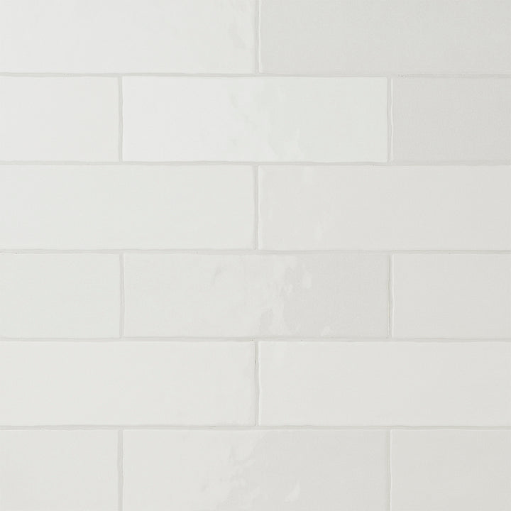 Zellige 2.5"x8" Light Ceramic Glossy Tile