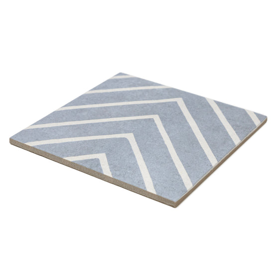 Verity Woven 8" x 8" Azul Porcelain Matte Tile