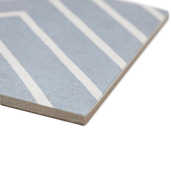 Verity Woven 8" x 8" Azul Porcelain Matte Tile