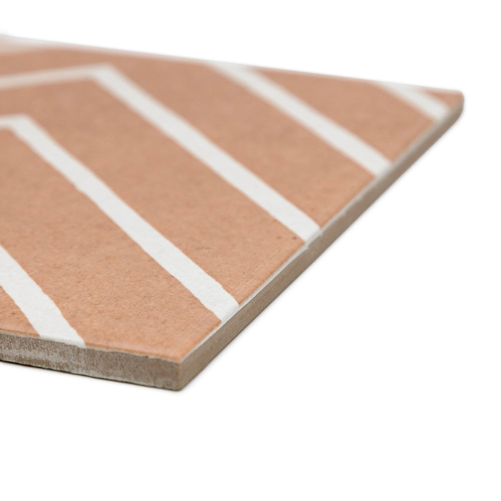 Verity Woven 8" x 8" Cotto Porcelain Matte Tile