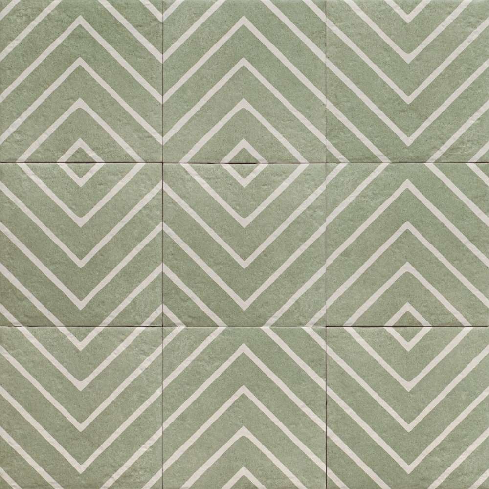 Verity Woven 8" x 8" Verde Porcelain Matte Tile