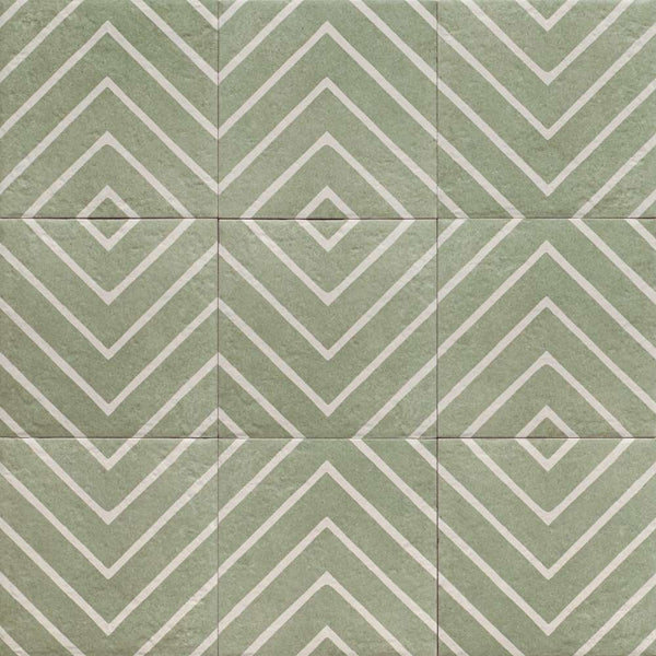 Verity Woven 8" x 8" Verde Porcelain Matte Tile
