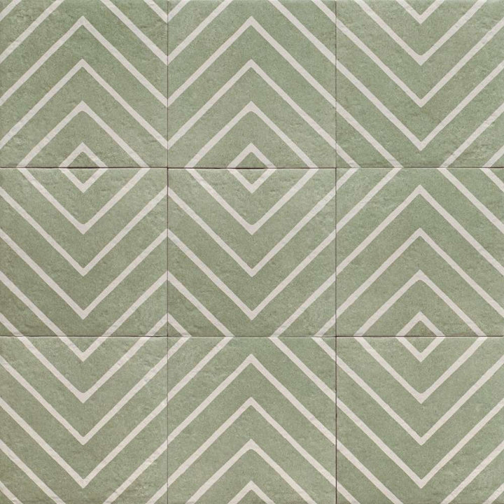 Verity Woven 8" x 8" Verde Porcelain Matte Tile