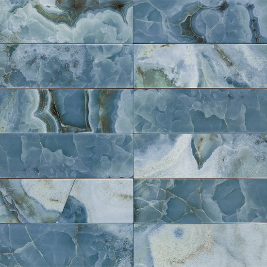 Isla 4" x 12" Aqua Ceramic Glossy Tile