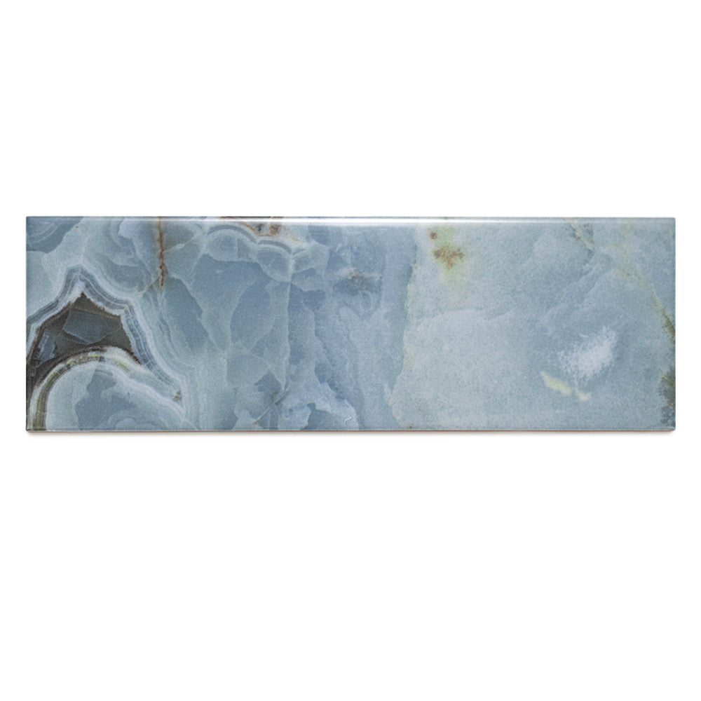 Isla 4" x 12" Aqua Ceramic Glossy Tile