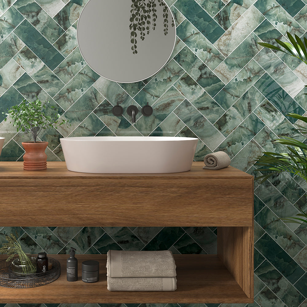 Isla 4"x12" Emerald Ceramic Glossy Tile