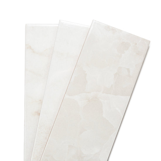Isla 4" x 12" Snow Ceramic Glossy Tile