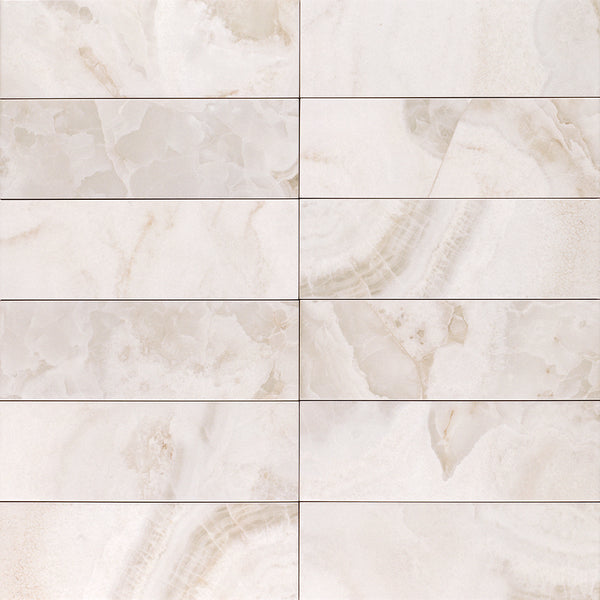 Isla 4" x 12" Snow Ceramic Glossy Tile