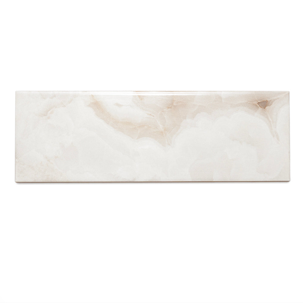 Isla 4" x 12" Snow Ceramic Glossy Tile