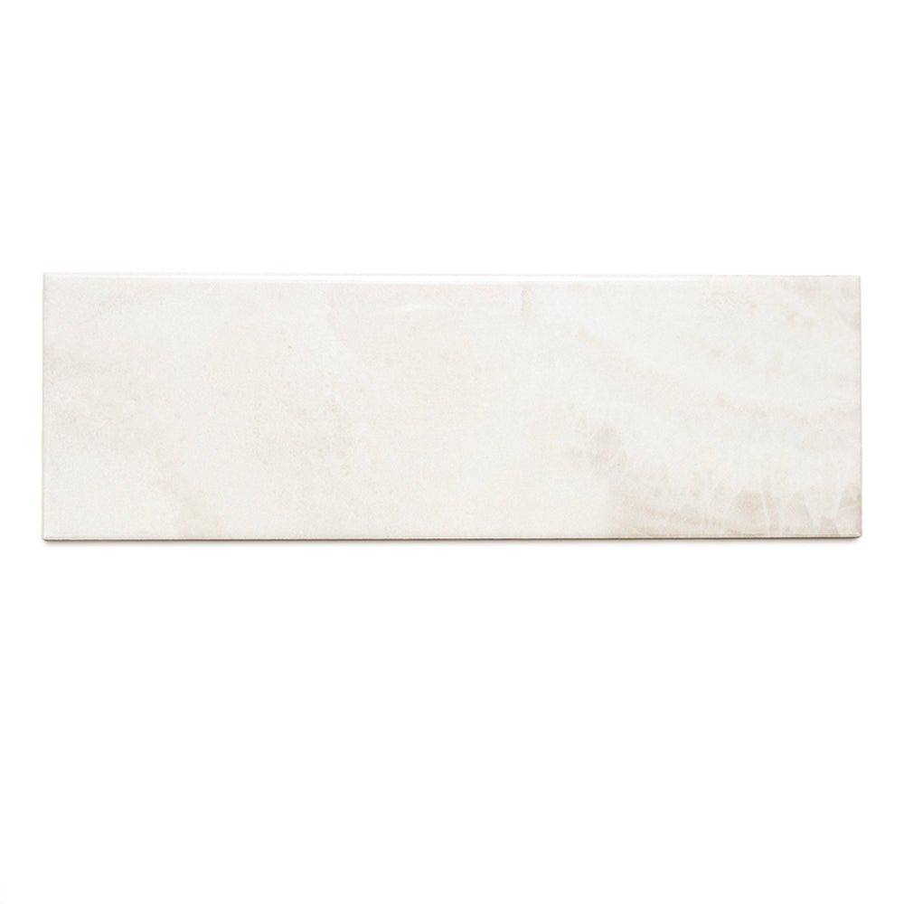 Isla 4" x 12" Snow Ceramic Glossy Tile