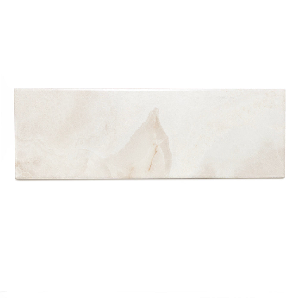 Isla 4" x 12" Snow Ceramic Glossy Tile