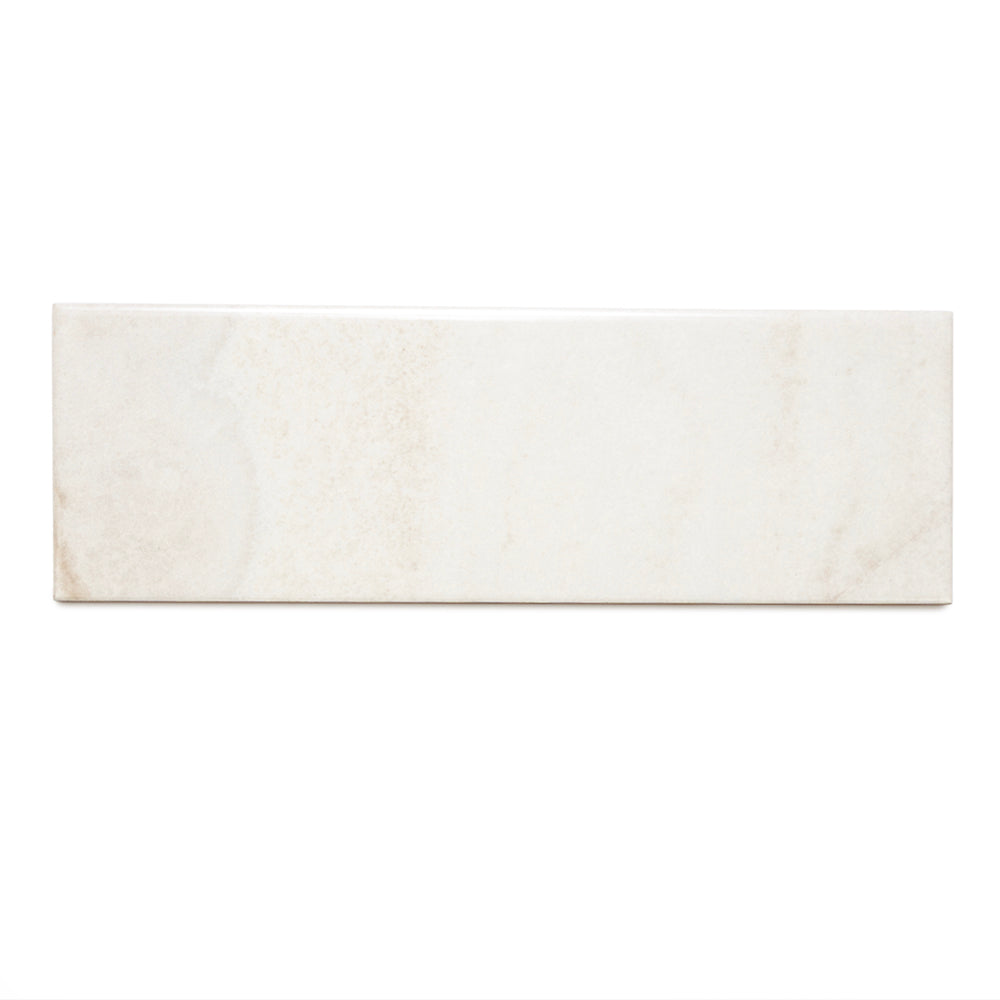 Isla 4" x 12" Snow Ceramic Glossy Tile
