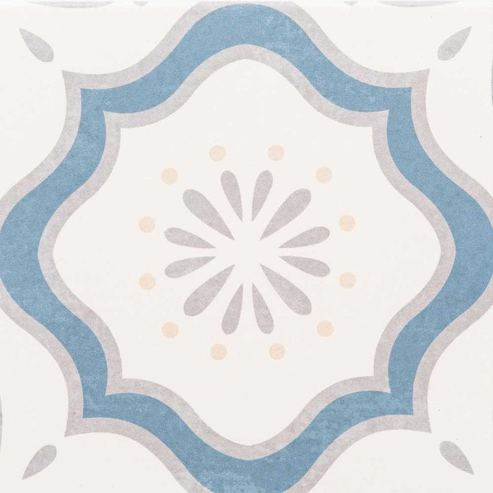 DaVinci 7.9" x 7.9" Porcelain Patterned Spanish/Moroccan Wall & Floor Tile