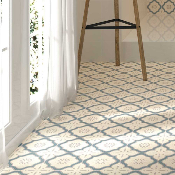 DaVinci 8" x 8" Blue Porcelain Matte Tile