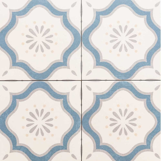DaVinci 7.9" x 7.9" Porcelain Patterned Spanish/Moroccan Wall & Floor Tile