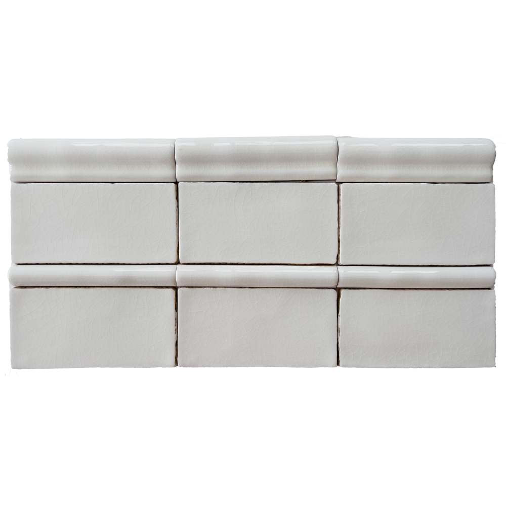 Frost 2" x 6" Blanco Ceramic Glossy Chair Rail