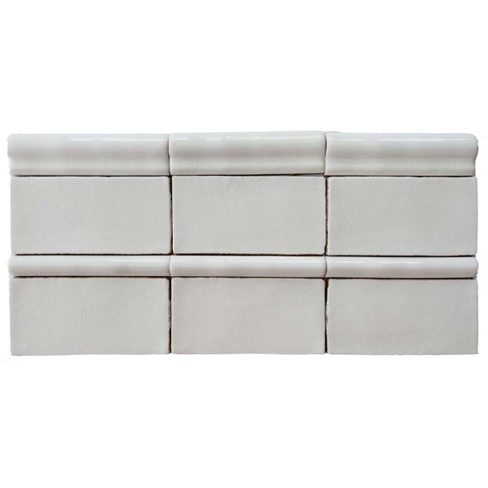 Frost 2" x 6" Blanco Ceramic Glossy Chair Rail