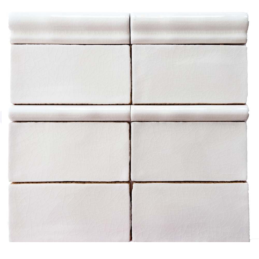 Frost 2"x6" Blanco Ceramic Glossy Chair Rail