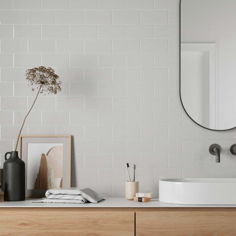 Frost 2"x6" Blanco Ceramic Glossy Chair Rail